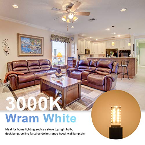 KLG E12 LED Candelabra Bulb 4W Equivalent to 40W T3/T4 E12 Candelabra Base Bulbs, Daylight White 5000K for Ceiling Fan, Chandelier AC120V, Not Dimmable 6 Pack - Image 3